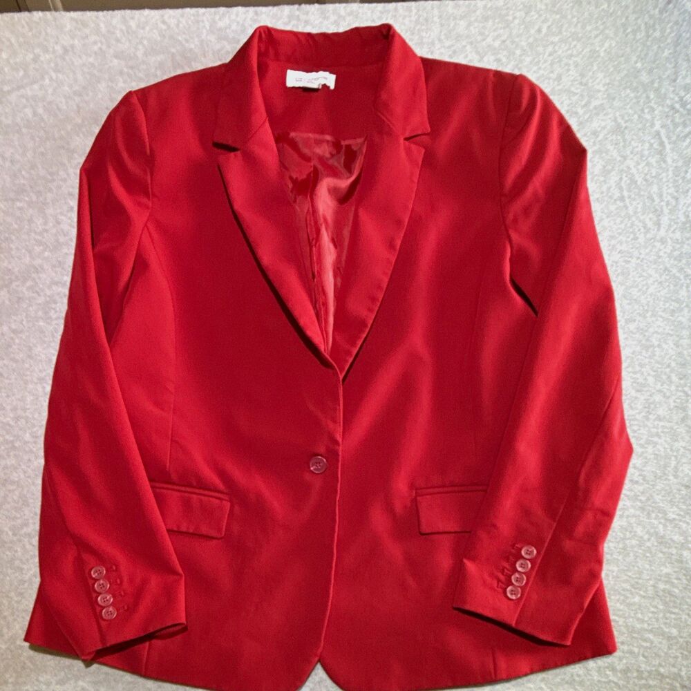 Liz Claiborne Kate Women’s Red Blazer Suit Jacket size 18 #0038